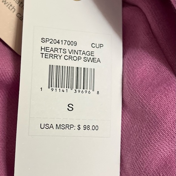 NWT Spiritual Gangster 2 pc Hearts sweatshirt and pants XS/S Happy Valentine’s - Picture 10 of 10